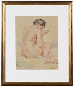 NORDHAUSEN August Henry 1901-1993,Nude, Back View,Brunk Auctions US 2022-05-19