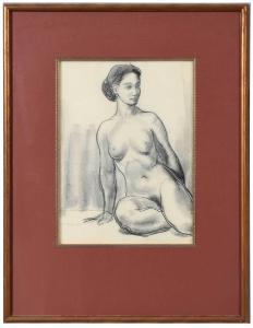 NORDHAUSEN August Henry 1901-1993,Seated Nude,1930,Brunk Auctions US 2022-05-19