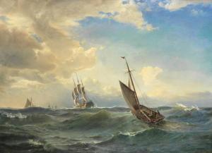 NORDLING Adolf 1840-1888,Ships in a squall,1870,Bonhams GB 2019-10-16