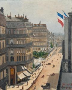 NORDLUND Elin Alfhild 1861-1941,STREET VIEW FROM PARIS,1898,Bukowskis SE 2013-12-10