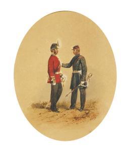 NORIE G,Two soldiers in military dress,19th century,Eastbourne GB 2020-10-07