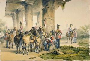 NORIE Orlando 1832-1901,The 16th Lancers,Lando Art Auction CA 2023-05-07