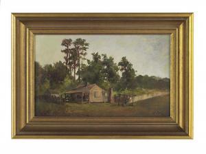 NORIERI August 1860-1898,Southern Cabin Scene,New Orleans Auction US 2016-05-22