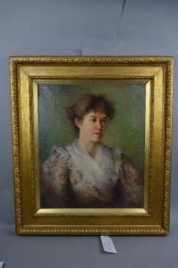 NORMAN F 1896,Head and shoulders portrait of a young lady,Richard Winterton GB 2017-12-06