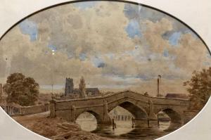 NORMAN George Parsons 1840-1914,Beccles Old Bridge and Beccles Stump beyond,1875,Keys GB 2022-02-18