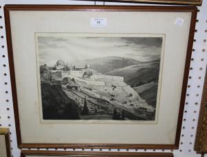 NORMAN James,View of an Eastern Fortified Town with Mountains beyond,Tooveys Auction GB 2012-02-22