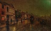 NORMAN Jan 1951,After John Atkinson Grimshaw, street scene at dusk with a tram,Bonhams GB 2004-05-11