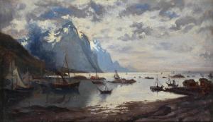 NORMANN Adelsteen 1848-1918,Norwegian Fjord Landscape,Palais Dorotheum AT 2011-02-15