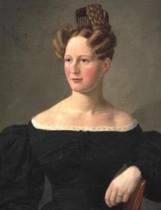 NORMANN Emil Wilhelm 1798-1881,Portrait of the painter's wife,Bruun Rasmussen DK 2022-08-01
