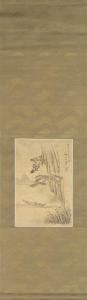 NORO KAISEKI 1747-1828,Paesaggio lacustre con barca e pescatore,1825,Bertolami Fine Arts 2020-10-18