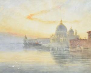 Norris William Foxley 1859-1937,The Salute, Venice,1916,Gardiner Houlgate GB 2023-07-27
