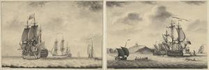 NORRIS William,H.M.S. Britannia and a frigate running down the Ch,1779,Christie's GB 2022-03-24