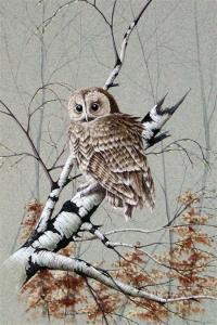 NORTH Audrey,Owl in a tree,1977,Gorringes GB 2011-03-23