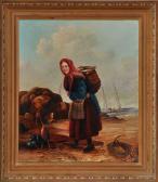 NORTH EASTERN SCHOOL (XX),A Northumbrian fisherwoman carrying a creel ,Anderson & Garland 2016-03-22