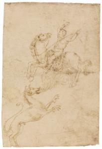 NORTH ITALIAN SCHOOL,A HORSEMAN AND A RAMPANT GRYPHON SPITTING FIRE,Sotheby's GB 2015-01-28