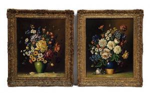 NORTH James 1900-1900,Still life paintings of flowers in vases,Mallams GB 2016-06-13