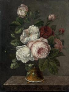 NORTHERN SCHOOL,Roses dans un vase,1842,Neret-Minet FR 2017-03-29