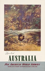 NORTHFIELD Issac James,AUSTRALIA / LYRE - BIRD / PAN AMERICAN WORLD AIRWA,Swann Galleries 2021-11-23