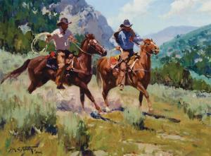 NORTON Jim C. 1953-2023,Range Riders,Scottsdale Art Auction US 2024-04-12