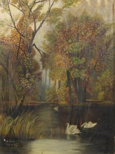 NORTON Nellie,River landscapes with trees and animals,Canterbury Auction GB 2010-06-22