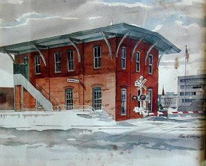 NORTON Paul N 1909-1984,railroad depot in Springfield, Illinois,Hood Bill & Sons US 2013-02-12