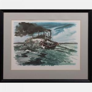 NORTON Paul N 1909-1984,Steamer Lone Star,Gray's Auctioneers US 2016-01-27