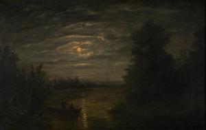 NORTON William Edward 1843-1916,Boating by Moonlight,Skinner US 2024-03-06