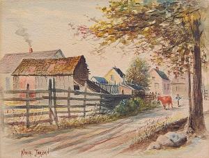 norval jordan 1850,Boy with Cow on a village Lane,Rachel Davis US 2014-09-20