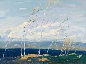 NORWELL Graham Noble 1901-1967,Birch trees blowing in the wind,Bonhams GB 2008-12-02