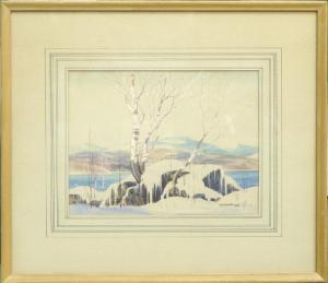 NORWELL Graham Noble 1901-1967,Untitled (Snowy Birches),Lando Art Auction CA 2019-02-24
