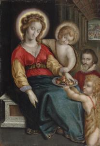 Nostradamus César 1555-1629,The Virgin and Child with the Infant Saint John th,Christie's 2008-07-09
