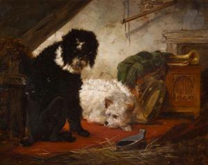 NOTERMAN Emmanuel 1808-1863,Deux chiens,Ader FR 2023-10-27