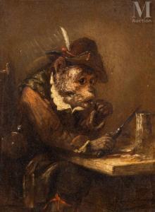 NOTERMAN Zacharie 1820-1890,Le singe gastronome,Millon & Associés FR 2023-06-27