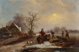 NOTREM E.o F,Famille de bûcherons dans un paysage de neige,19th century,Mercier & Cie 2019-10-06