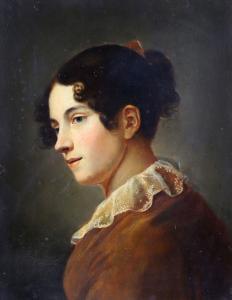 NOURY Jacques 1747-1832,Portrait de jeune fille,Bayeux Encheres FR 2023-12-10