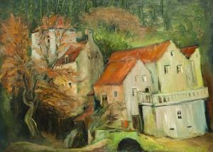 NOVAK Jaroslav 1904-1984,Mill in the Mountains,Palais Dorotheum AT 2013-05-18