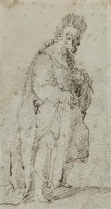 NOVELLI IL MONREALESE Pietro 1603-1647,Sketch of Christ, full-length, barefoot and dress,Rosebery's 2024-02-27