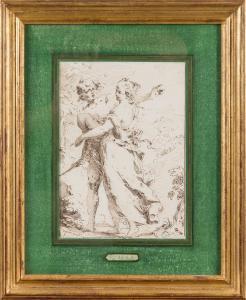 NOVELLI Pier Antonio III 1729-1804,Couple dans un paysage Marsyas et Cupidon,Joron-Derem 2024-03-27