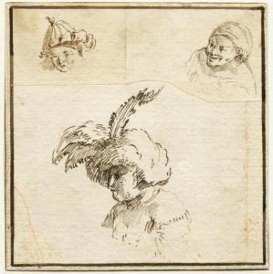 NOVELLI Pier Antonio III 1729-1804,Three head studies,Galerie Koller CH 2016-03-22