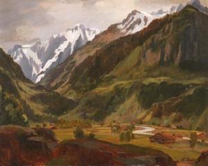 NOVOPACKY Johann 1821-1908,Mountainous Landscape,Palais Dorotheum AT 2017-12-05