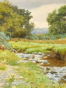 NOWELL Arthur Trevethin 1862-1940,views of river scenes,1883,John Nicholson GB 2022-09-07