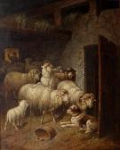 NOWEY Adolf 1835,Sheep in a byre with a mastiff,Bonhams GB 2011-10-05
