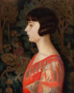 NOWOTNOWA Janina 1887-1963,Portret córki,1930,Desa Unicum PL 2023-06-15