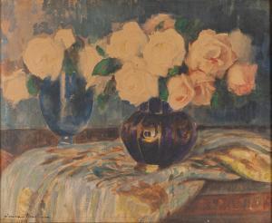 NOWOTNOWA Janina 1887-1963,Still life with roses,1939,Desa Unicum PL 2023-07-25