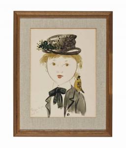 NOYER Philippe Henri 1917-1985,Girl in a Hat,1952,Christie's GB 2016-09-21