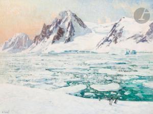 NOZAL Alexandre 1852-1929,Pingouins sur la banquise,Ader FR 2024-02-16