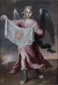 NUÑEZ DE VILLAVICENCIO Pedro 1644-1700,Ange portant le voile avec la sainte face o,1673,Joron-Derem 2018-06-27