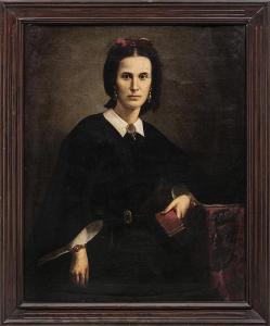 NUNES ALBERTO 1800-1900,Retrato de senhora,1874,Marques dos Santos PT 2018-02-27