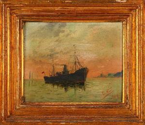 NUNES O,MARINA WITH SHIP,1899,Renascimento PT 2017-03-16
