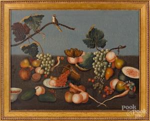 Nuttman Isaac 1801-1872,still life with birds, fruits and vegetables,Pook & Pook US 2019-01-12
